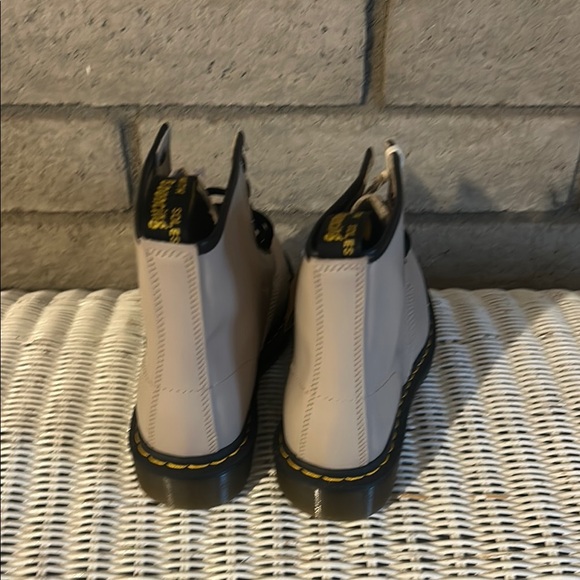 Dr. Martens Beige Combat Boots - Picture 3 of 5